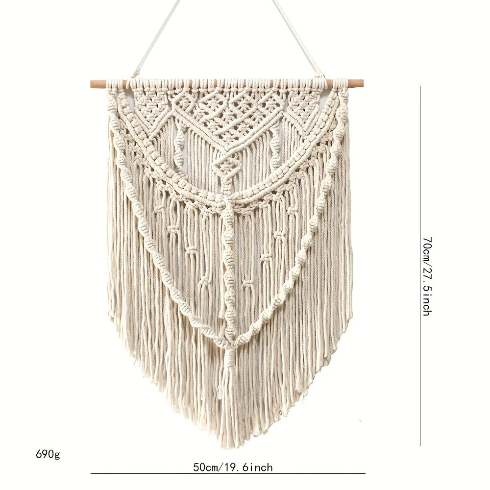 Nuevo diseño de algodón tejido a mano para colgar en la pared, tapiz nórdico bohemio moderno para dormitorio, sala de estar, decoración minimalista