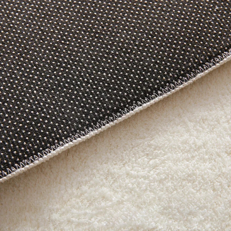 Alfombras estilo wabi-sabi para sala de estar, decoración blanca para dormitorio, alfombra de felpa, alfombra minimalista gruesa moderna, alfombra suave y esponjosa para mesita de noche