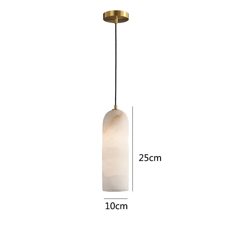 Aplique de pared cilíndrico de mármol natural para el dormitorio principal es perfecto para el comedor, el dormitorio, la cocina o el bar