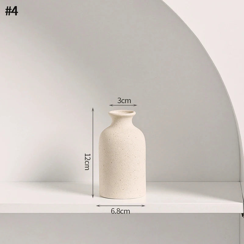 Jarrón de cerámica INS, maceta blanca, jarrón decorativo nórdico, jarrones para flores secas, decoración para el hogar, sala de estar, escritorio, ваза для цветов