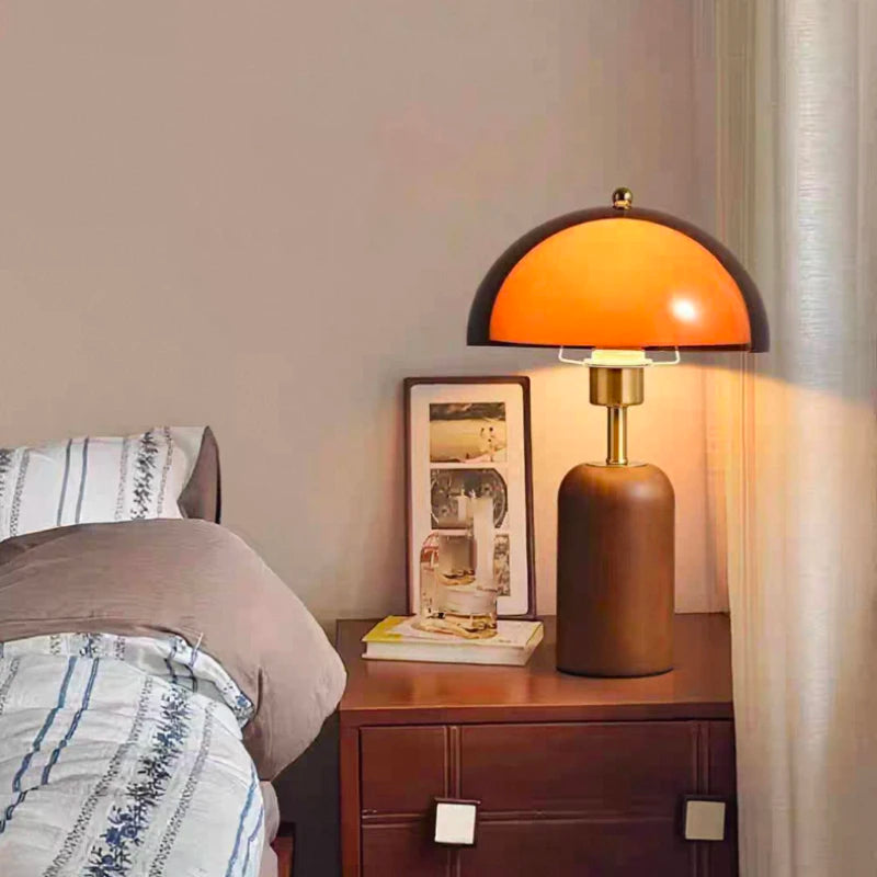 Lámpara LED de lujo de madera acrílica de Metal japonés, lámpara de mesa decorativa, luz de escritorio para sala de estar, dormitorio, estudio, accesorios de iluminación