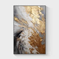 Imagen abstracta pintada a mano contemporánea de gran tamaño, pinturas al óleo de lámina dorada sobre lienzo, decoración del hogar para dormitorio sin marco