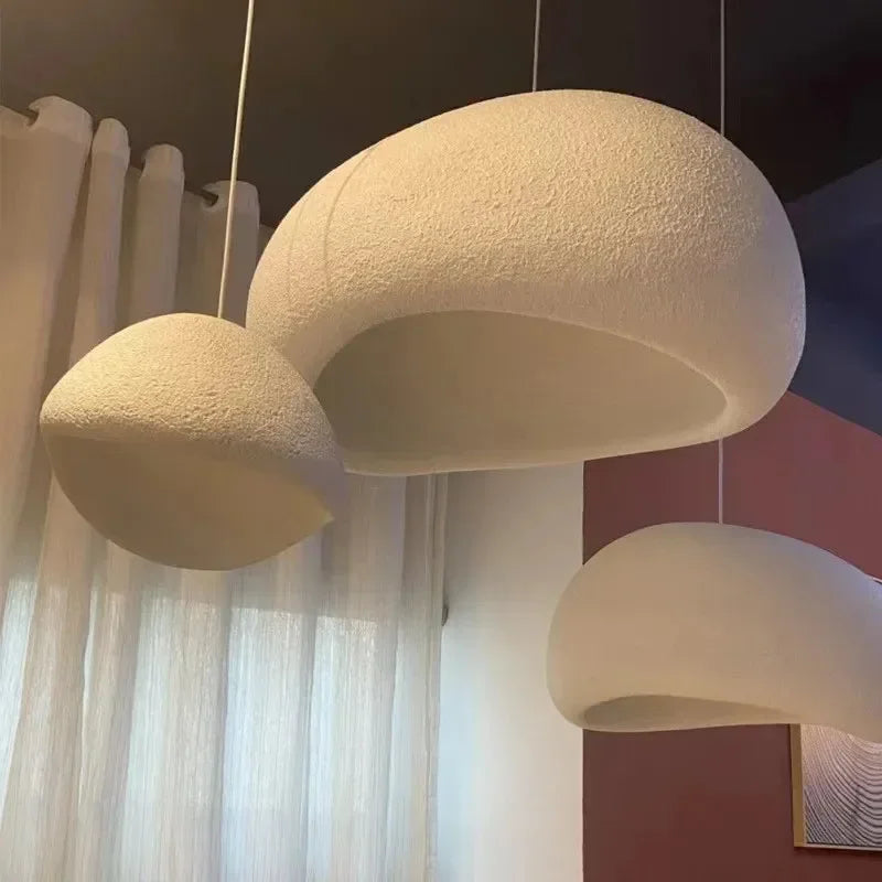 Wabi-Sabi minimalista nórdico E27 luces colgantes LED candelabro de techo moderno para comedor dormitorio Bar Loft lámpara colgante para el hogar