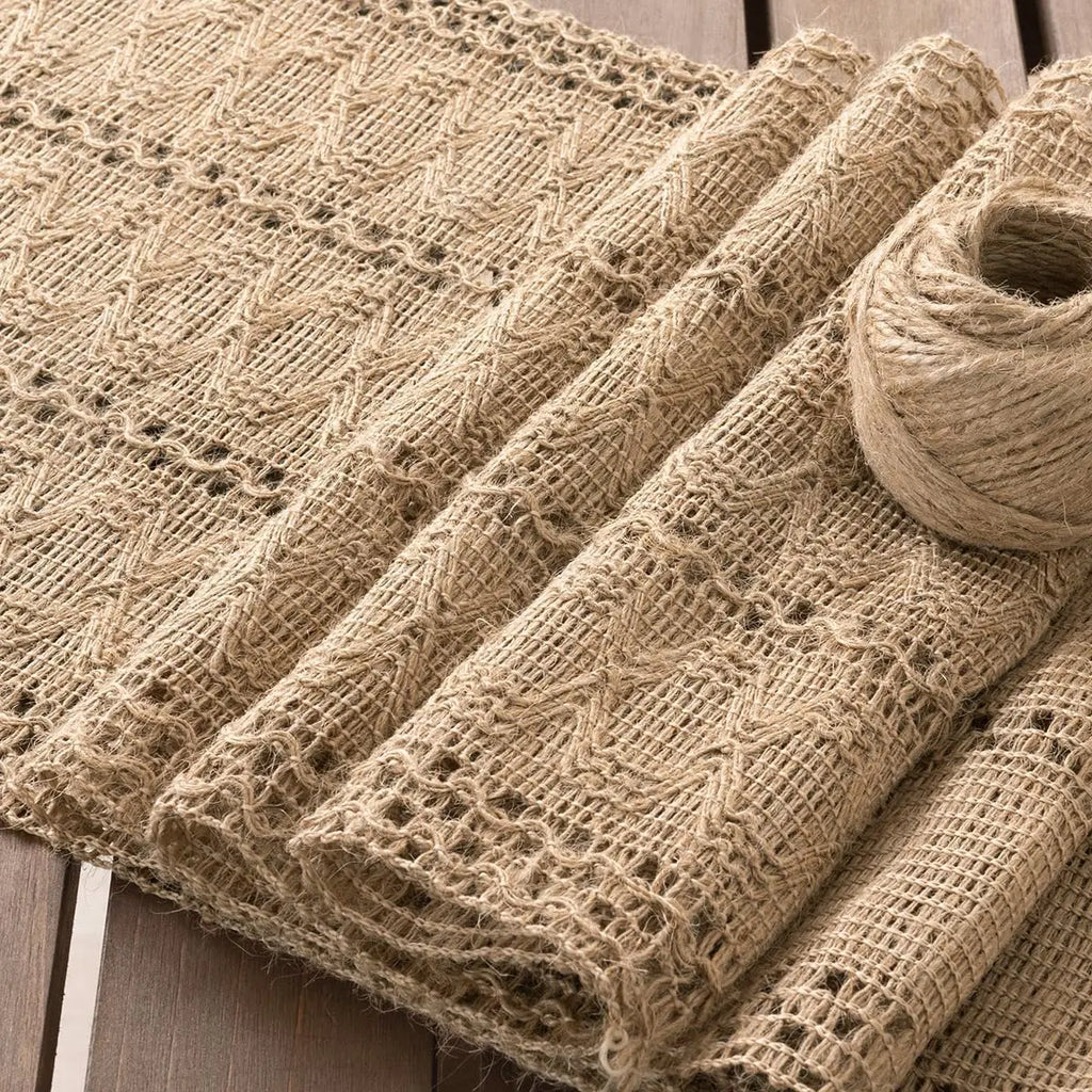 Camino de Mesa de Bambú Rústico para Decoración de Comedor y Cocina, Camino de Mesa Pequeño de Macramé Tejido para Cómoda, Decoración del Hogar