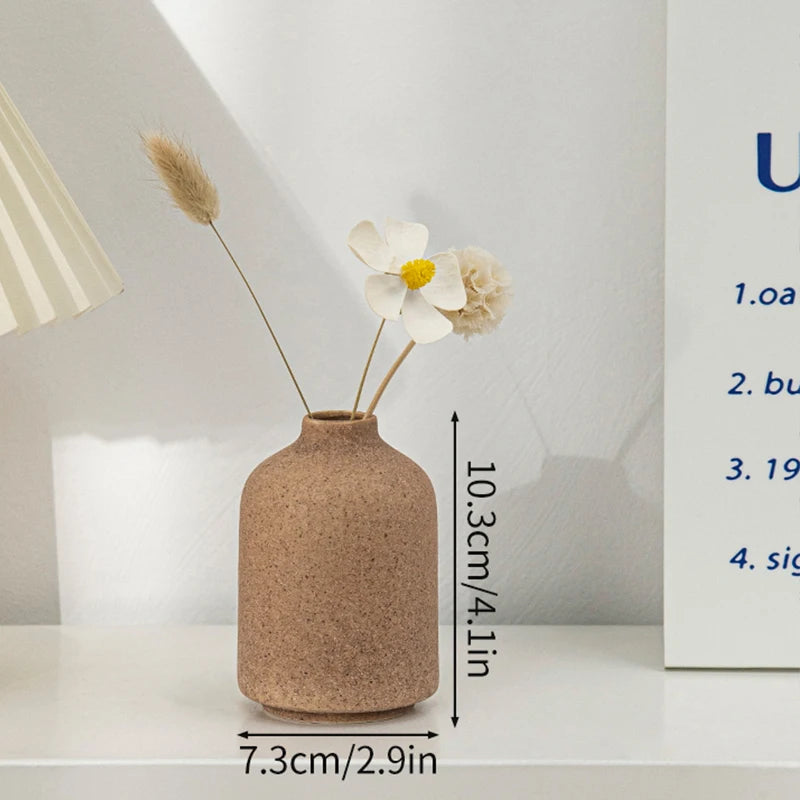 Jarrón de cerámica INS, maceta blanca, jarrón decorativo nórdico, jarrones para flores secas, decoración para el hogar, sala de estar, escritorio, ваза для цветов
