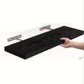 Estante clásico de diseño de tira horizontal montado en la pared de madera maciza que ahorra espacio para almacenamiento y exhibición en la sala de estar y el dormitorio