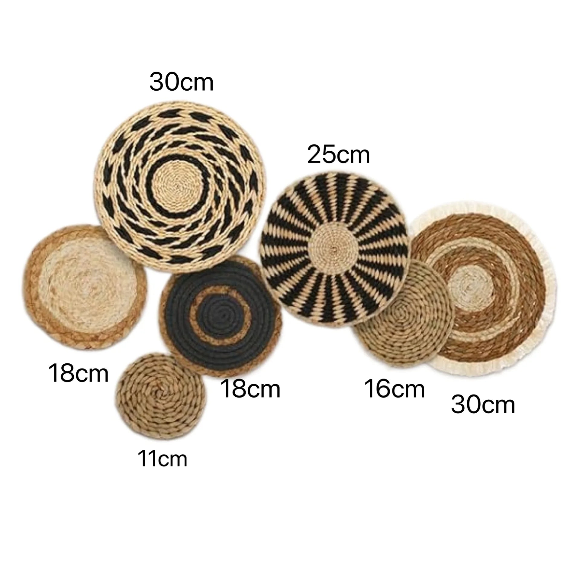 Decoración de Pared Boho de Paja, Arte de Pared Tejido con Borlas para Sala de Estar, Dormitorio, Decoración Bohemia Estética para el Hogar