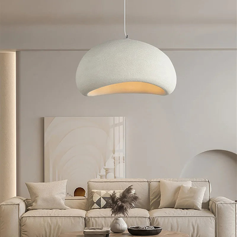 Wabi-Sabi minimalista nórdico E27 luces colgantes LED candelabro de techo moderno para comedor dormitorio Bar Loft lámpara colgante para el hogar