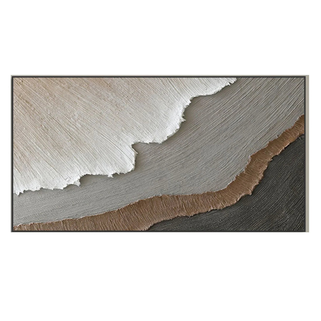 Arte de olas del océano 3D, pintura hecha a mano sobre lienzo, arte de pared con textura de fiesta, arte de pared wabi-sabi, decoración de habitación de moda para sala de estar