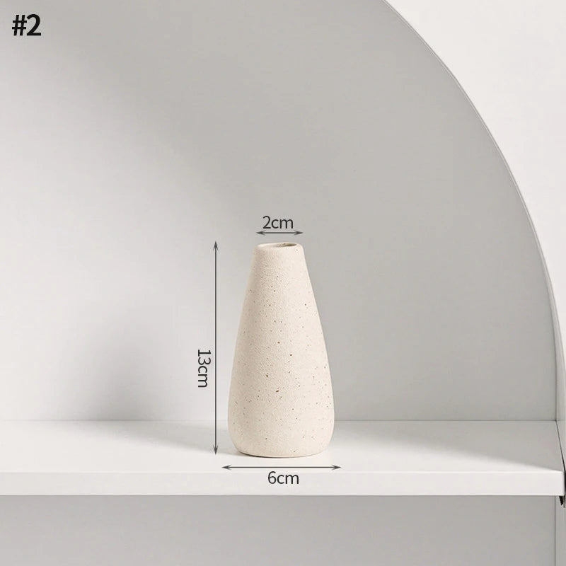 Jarrón de cerámica INS, maceta blanca, jarrón decorativo nórdico, jarrones para flores secas, decoración para el hogar, sala de estar, escritorio, ваза для цветов
