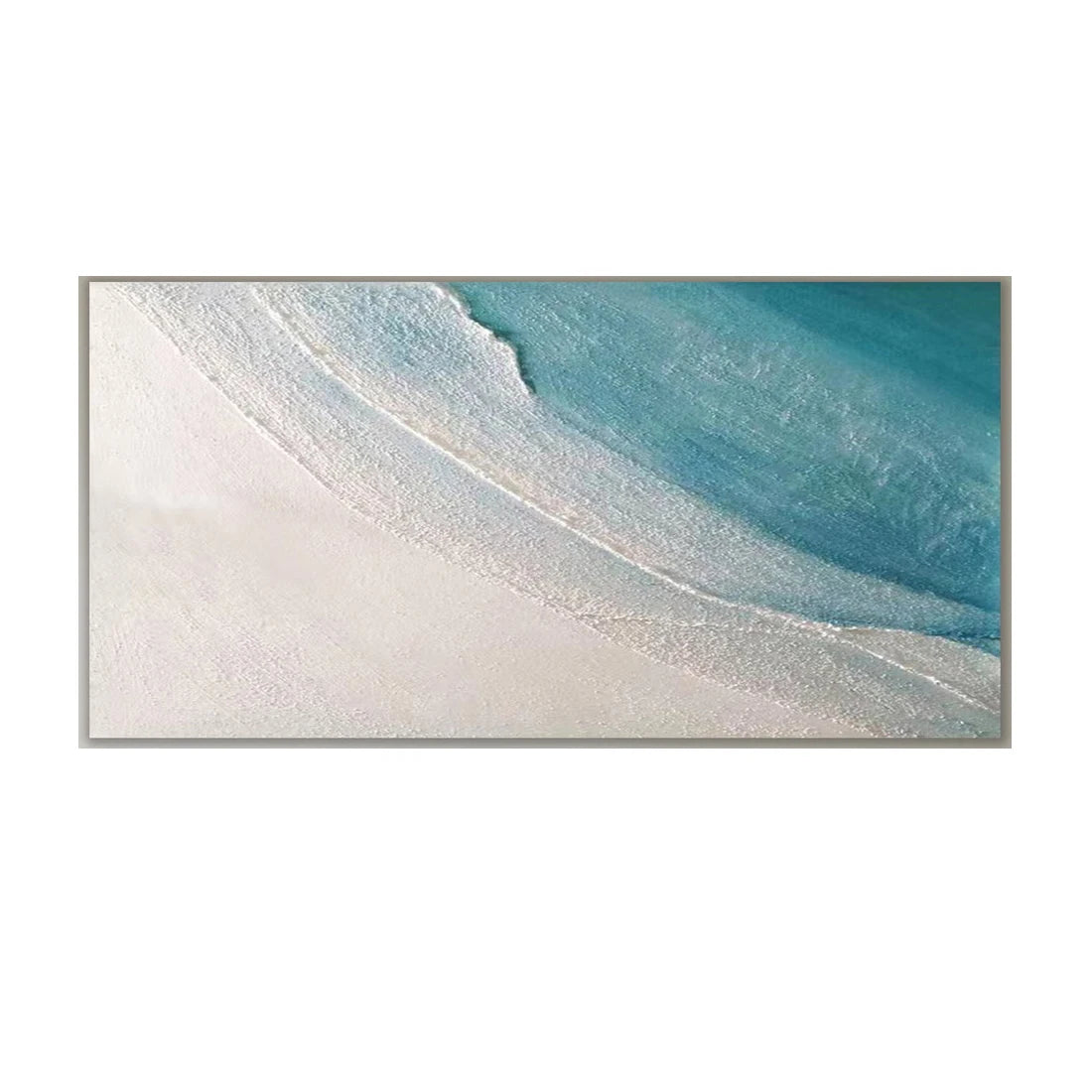 Arte de olas del océano 3D, pintura hecha a mano sobre lienzo, arte de pared con textura de fiesta, arte de pared wabi-sabi, decoración de habitación de moda para sala de estar