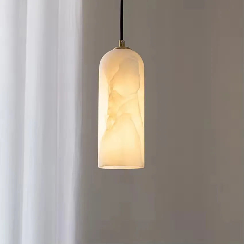 Aplique de pared cilíndrico de mármol natural para el dormitorio principal es perfecto para el comedor, el dormitorio, la cocina o el bar