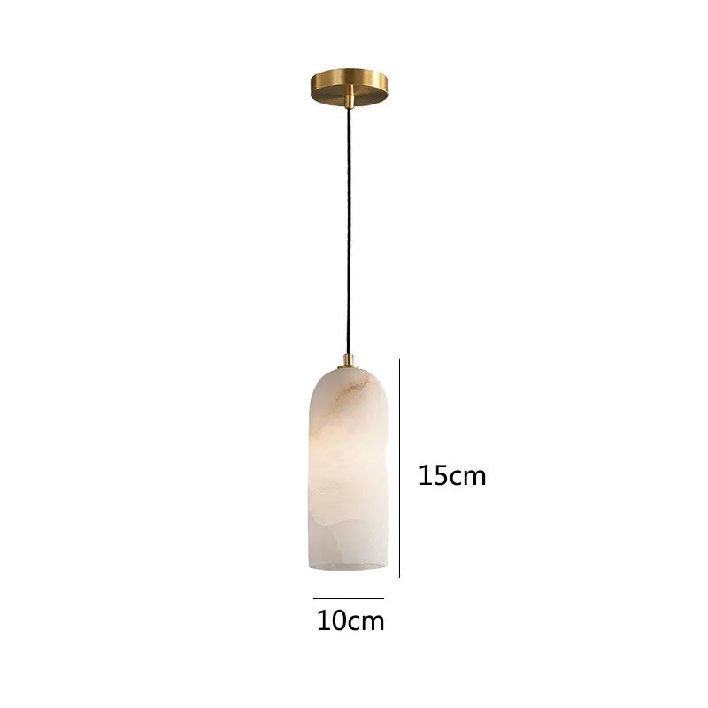 Aplique de pared cilíndrico de mármol natural para el dormitorio principal es perfecto para el comedor, el dormitorio, la cocina o el bar