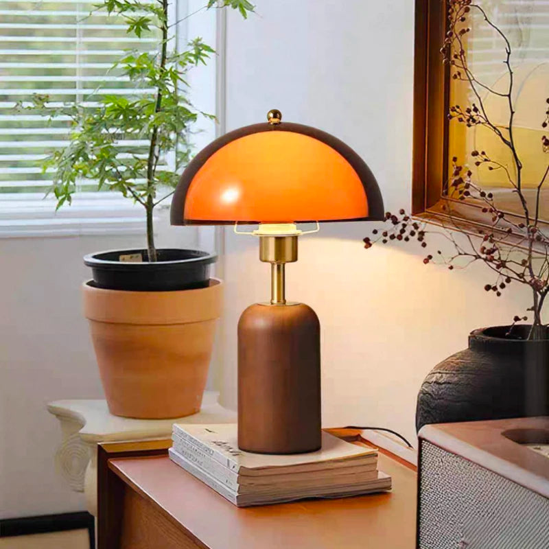Lámpara LED de lujo de madera acrílica de Metal japonés, lámpara de mesa decorativa, luz de escritorio para sala de estar, dormitorio, estudio, accesorios de iluminación