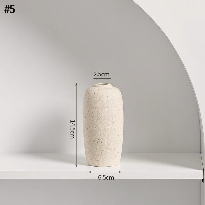 Jarrón de cerámica INS, maceta blanca, jarrón decorativo nórdico, jarrones para flores secas, decoración para el hogar, sala de estar, escritorio, ваза для цветов